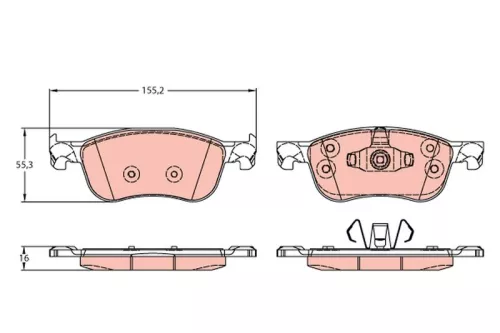 TRW Brake Pad Set, disc brake (GDB2186)
