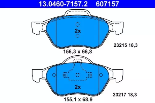 ATE Brake Pad Set, disc brake (13.0460-7157.2)