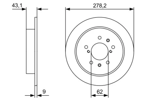 BOSCH Brake Disc (0986479D34)