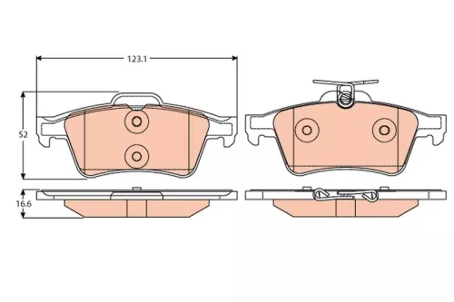TRW Brake Pad Set, disc brake (GDB2086)