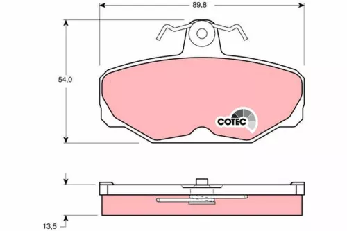 TRW Brake Pad Set, disc brake (GDB472)