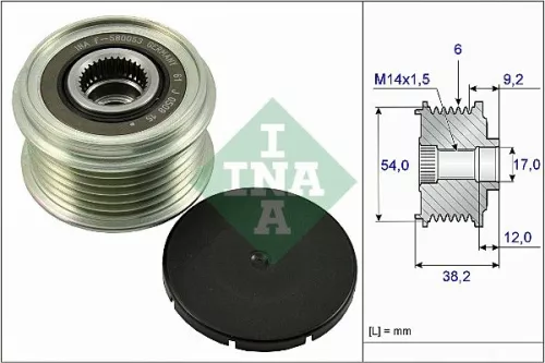 Schaeffler INA Vibration Damper, V-ribbed belt (533010010)