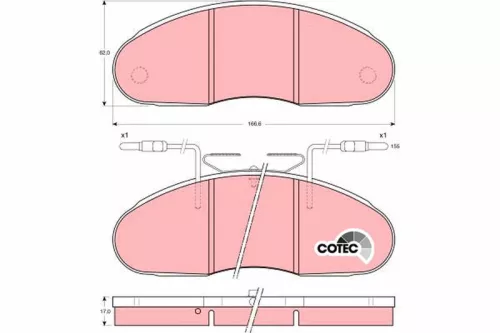 TRW Brake Pad Set, disc brake (GDB1069)