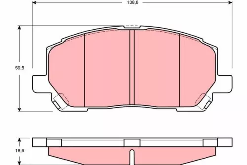 TRW Brake Pad Set, disc brake (GDB3286)