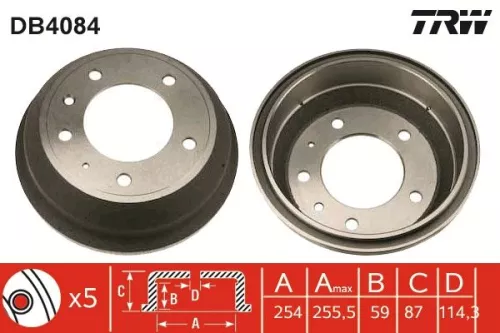 TRW Brake Drum (DB4084)