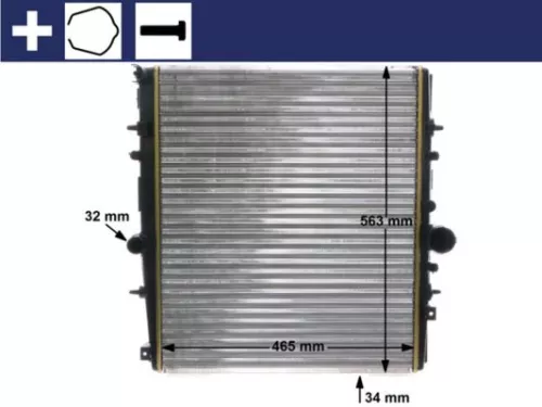 Radiator, engine cooling