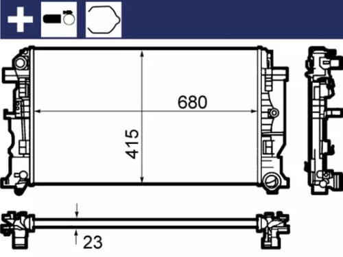 MAHLE Radiator, engine cooling (CR1710000S)