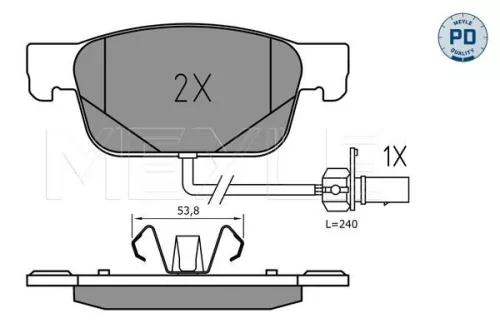 MEYLE Brake Pad Set, disc brake (0252238317/PD)