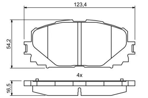 BOSCH Brake Pad Set, disc brake (0986494770)