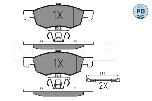 MEYLE Brake Pad Set, disc brake (0252214317/PD)