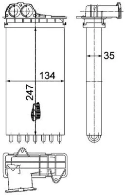 MAHLE Heat Exchanger, interior heating (AH194000P)