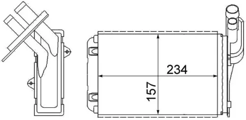 MAHLE Heat Exchanger, interior heating (AH99000S)