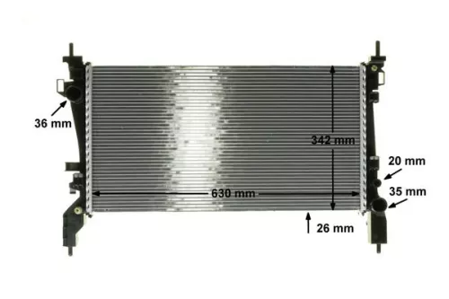 MAHLE Radiator, engine cooling (CR1120000P)