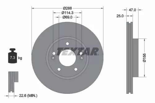 TEXTAR Brake Disc (92290503)