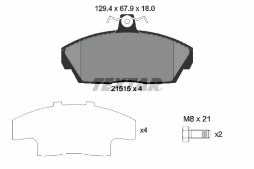 TEXTAR Brake Pad Set, disc brake (2151504)