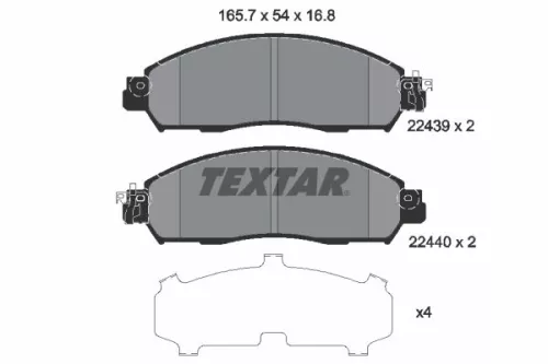 TEXTAR Brake Pad Set, disc brake (2243901)