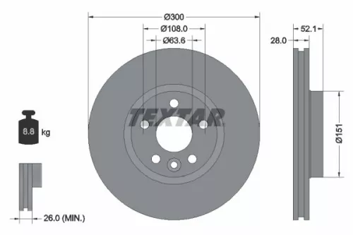TEXTAR Brake Disc (92159205)