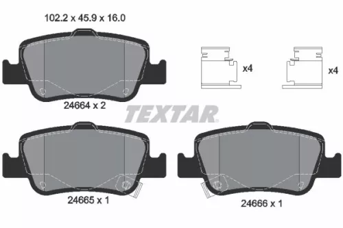 TEXTAR Brake Pad Set, disc brake (2466401)