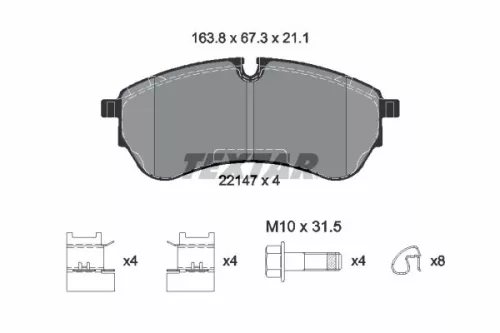 TEXTAR Brake Pad Set, disc brake (2214701)