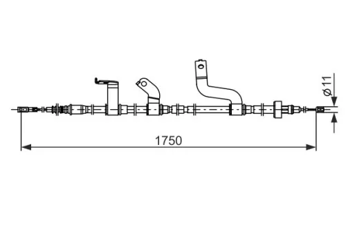 BOSCH Cable Pull, parking brake (1987482850)