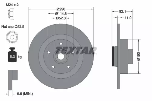 TEXTAR Brake Disc (92254103)