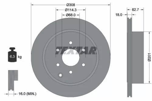 TEXTAR Brake Disc (92181603)