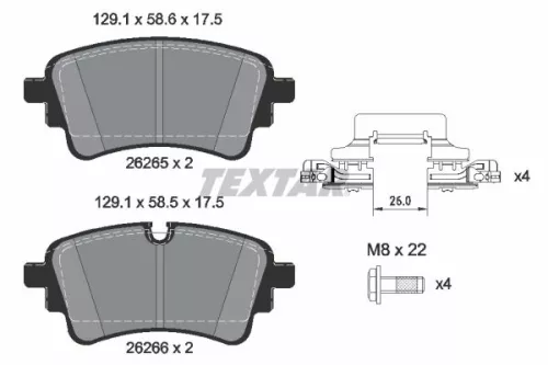 TEXTAR Brake Pad Set, disc brake (2626501)