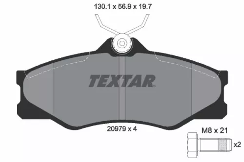 TEXTAR Brake Pad Set, disc brake (2097904)