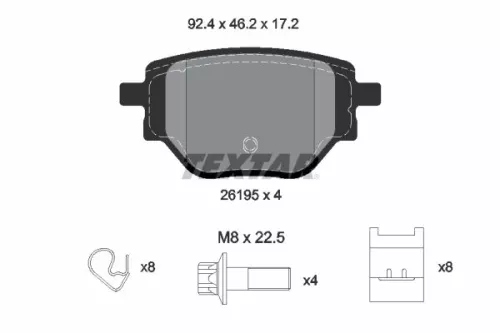 TEXTAR Brake Pad Set, disc brake (2619501)