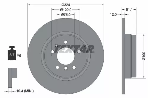 TEXTAR Brake Disc (92058400)