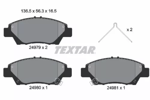 TEXTAR Brake Pad Set, disc brake (2497901)