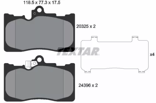 TEXTAR Brake Pad Set, disc brake (2032501)