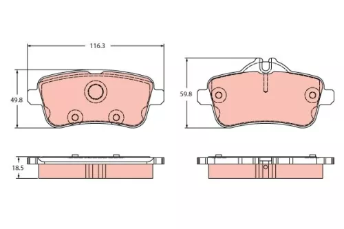 TRW Brake Pad Set, disc brake (GDB2391)