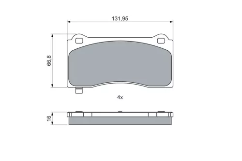 BOSCH Brake Pad Set, disc brake (0986460084)