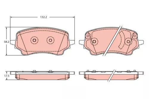 TRW Brake Pad Set, disc brake (GDB2346)