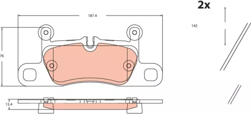 TRW Brake Pad Set, disc brake (GDB2465)