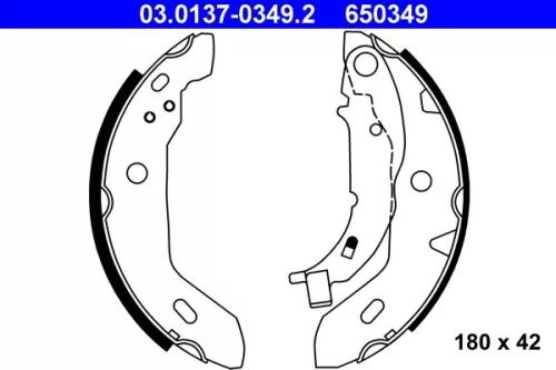 ATE Brake Shoe Set (03.0137-0349.2)