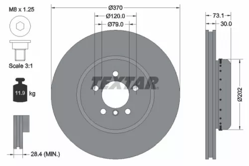 TEXTAR Brake Disc (92265325)