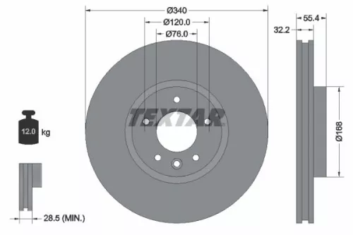 TEXTAR Brake Disc (92230305)