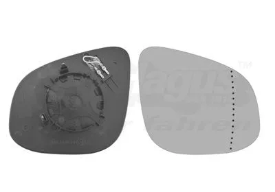 VAN WEZEL Mirror Glass, exterior mirror (4412838)