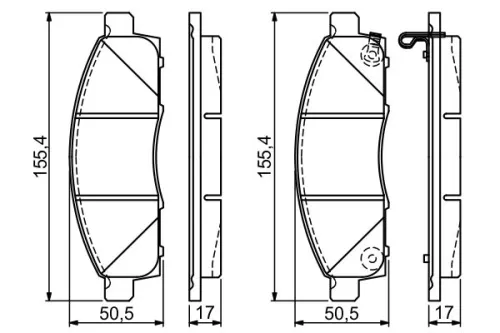 BOSCH Brake Pad Set, disc brake (0986494673)