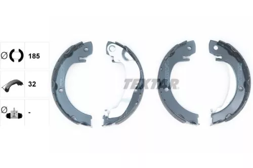 TEXTAR Brake Shoe Set, parking brake (91077300)