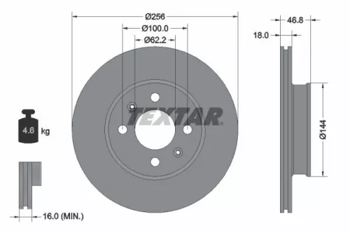 TEXTAR Brake Disc (92204900)