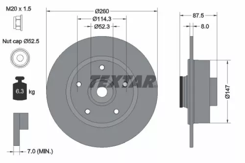 TEXTAR Brake Disc (92295203)