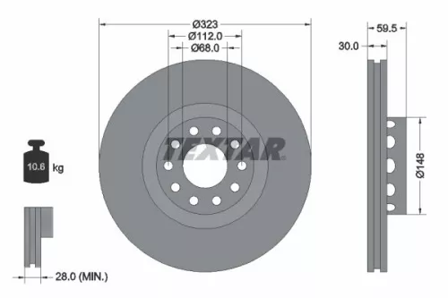TEXTAR Brake Disc (92098305)