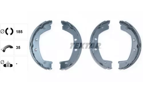 TEXTAR Brake Shoe Set, parking brake (91067800)