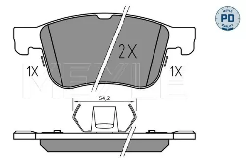 MEYLE Brake Pad Set, disc brake (0252055617/PD)