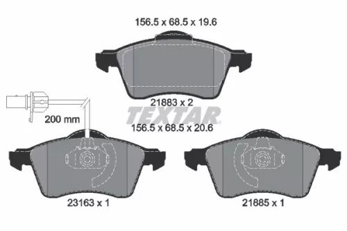 TEXTAR Brake Pad Set, disc brake (2188501)