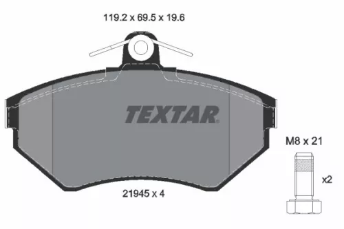 TEXTAR Brake Pad Set, disc brake (2194503)