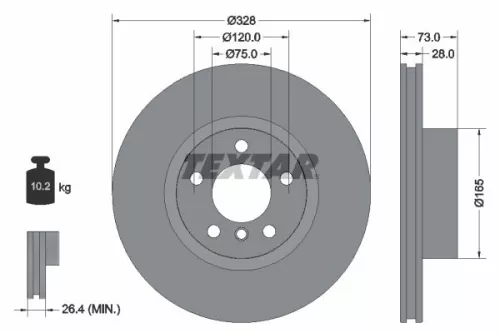 TEXTAR Brake Disc (92257105)